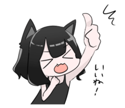 japanese cat girl sticker #13634093