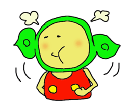 Edamame man one day move 1 sticker #13634766