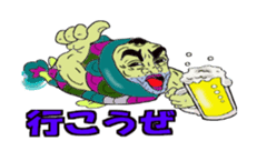 Kind human face fish Mr.Gen sticker #13635098