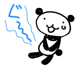 Hand-painted panda 11 sticker #13635141