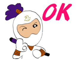 White ninja "ninnosuke"3 Animated sticker #13635614