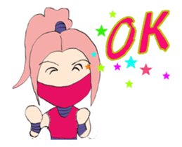 White ninja "ninnosuke"3 Animated sticker #13635615