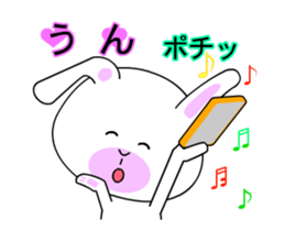 Daily life of cute long ears rabbit. sticker #13636480