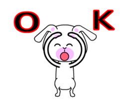 Daily life of cute long ears rabbit. sticker #13636482