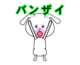 Daily life of cute long ears rabbit. sticker #13636483