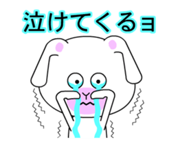 Daily life of cute long ears rabbit. sticker #13636484