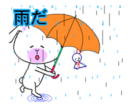 Daily life of cute long ears rabbit. sticker #13636486