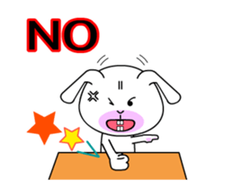 Daily life of cute long ears rabbit. sticker #13636487