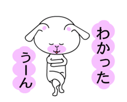 Daily life of cute long ears rabbit. sticker #13636492