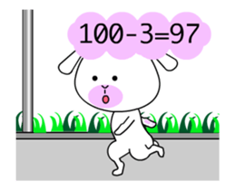 Daily life of cute long ears rabbit. sticker #13636495