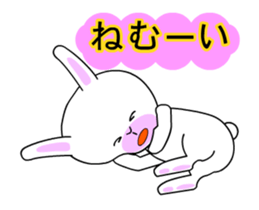 Daily life of cute long ears rabbit. sticker #13636496