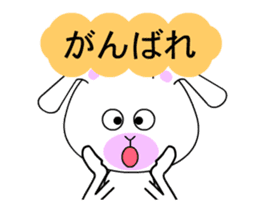 Daily life of cute long ears rabbit. sticker #13636497