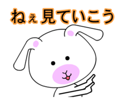 Daily life of cute long ears rabbit. sticker #13636498