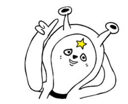 Who are you? alien? sticker #13636639