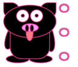 Black Pig(Kurobutataro)2 sticker #13636905
