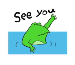 Cat & frog 5 sticker #13637172