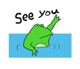 Cat & frog 5 sticker #13637172