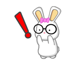 NERDY BUNNY 2 (animated) sticker #13638266