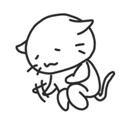Sticker of white cat "Shiromii" sticker #13638392