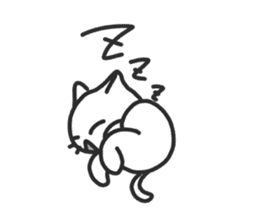 Sticker of white cat "Shiromii" sticker #13638394