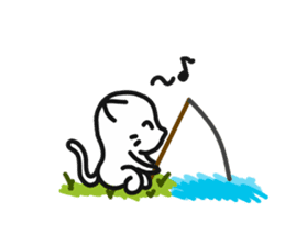 Sticker of white cat "Shiromii" sticker #13638399