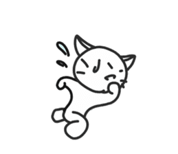 Sticker of white cat "Shiromii" sticker #13638400