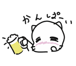 Sticker of white cat "Shiromii" sticker #13638407