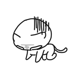 Sticker of white cat "Shiromii" sticker #13638411