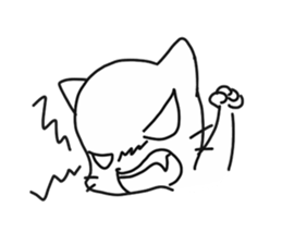 Sticker of white cat "Shiromii" sticker #13638415