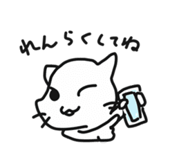 Sticker of white cat "Shiromii" sticker #13638420