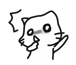 Sticker of white cat "Shiromii" sticker #13638424