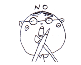 Moving!!A Man Wearing Glasses!! sticker #13638561