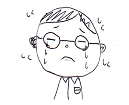 Moving!!A Man Wearing Glasses!! sticker #13638565