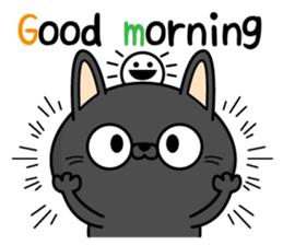 Black cat of everyday conversation sticker #13638583