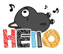 Black cat of everyday conversation sticker #13638584