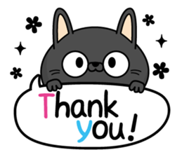 Black cat of everyday conversation sticker #13638586