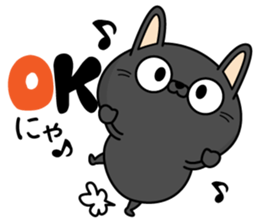 Black cat of everyday conversation sticker #13638587