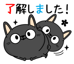 Black cat of everyday conversation sticker #13638591