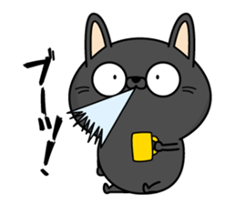 Black cat of everyday conversation sticker #13638599