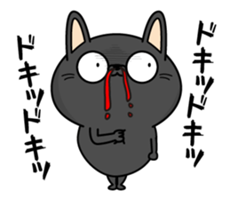 Black cat of everyday conversation sticker #13638603