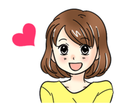 Cute girl cartoon stickers! sticker #13638694