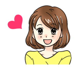 Cute girl cartoon stickers! sticker #13638694