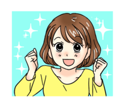 Cute girl cartoon stickers! sticker #13638718