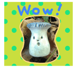 Paper clay mushroom sticker #13639743