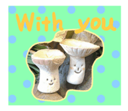 Paper clay mushroom sticker #13639744