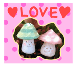 Paper clay mushroom sticker #13639746