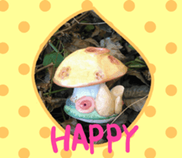 Paper clay mushroom sticker #13639748