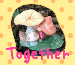 Paper clay mushroom sticker #13639749