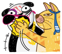 Jackie the cat sticker #13639934