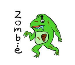 Cat & frog 3 sticker #13640396